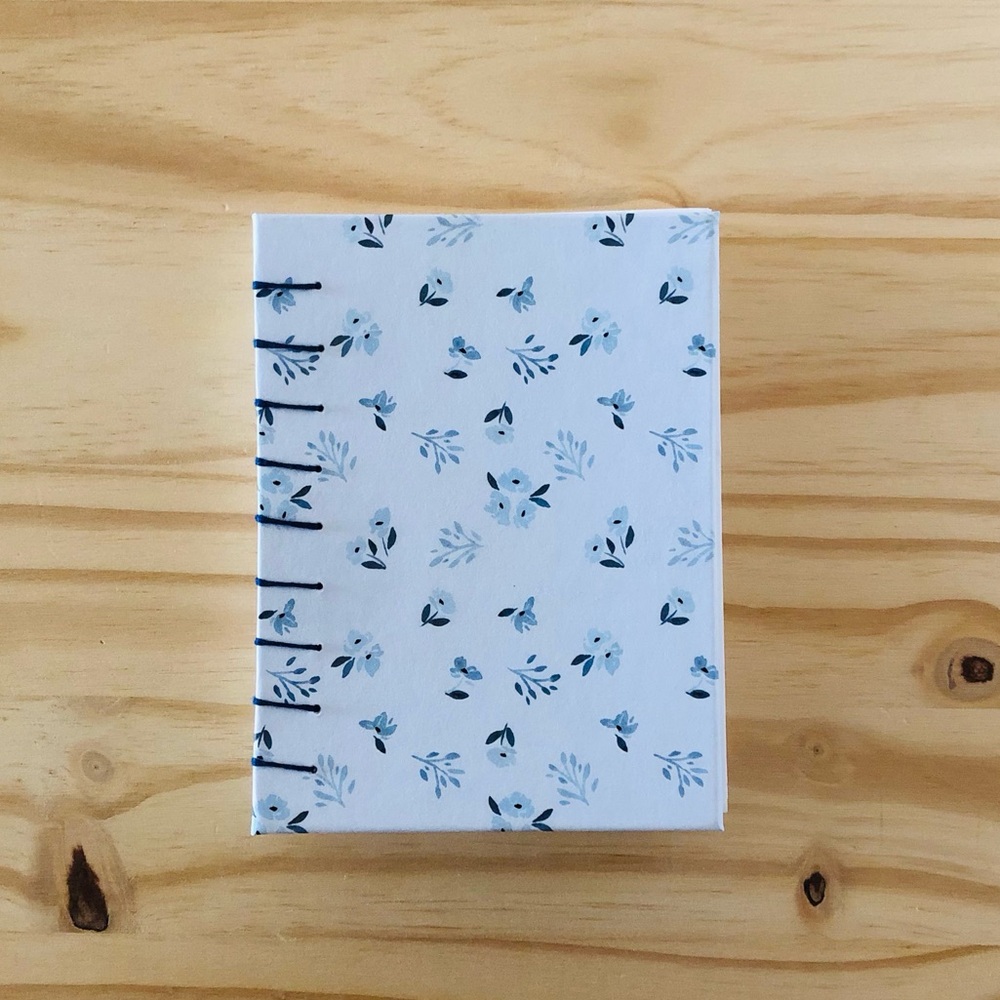 Handmade Watercolor Journal w/ Blue Floral